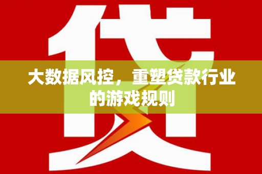 贡井大数据风控，重塑贷款行业的游戏规则
