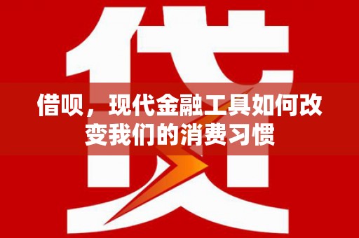 贡井借呗，现代金融工具如何改变我们的消费习惯