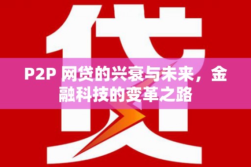 贡井P2P 网贷的兴衰与未来，金融科技的变革之路