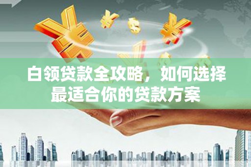 贡井白领贷款全攻略，如何选择最适合你的贷款方案